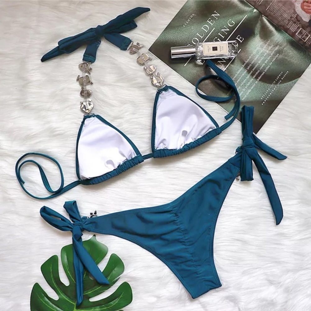 Women’s jeweled bikini bottom - Picture 6 of 15